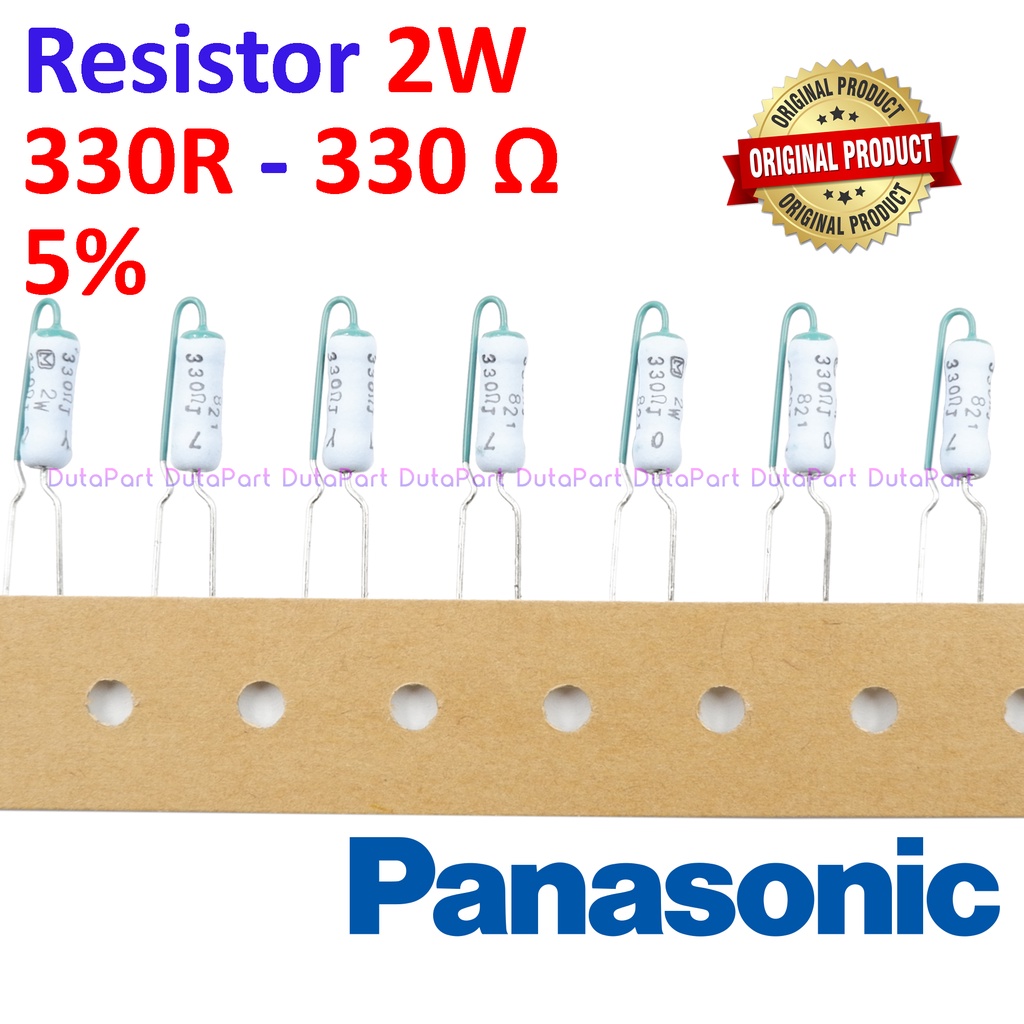 Resistor 330 Ohm 2 Watt 5% ORIGINAL PANASONIC 2W 330R HIGH QUALITY