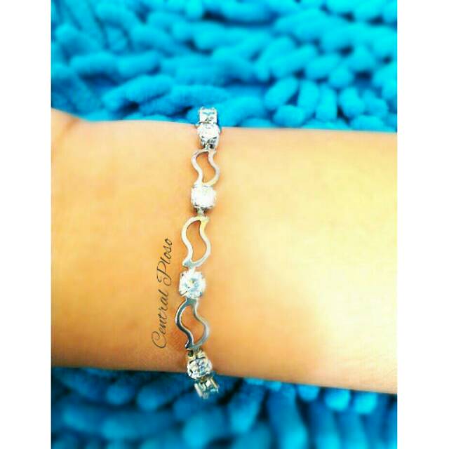 GELANG TITANIUM SILVER MODEL SS