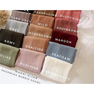 ☃ Hijab Pashmina Barbie Shawl Premium Bahan Cerutti Baby Doll