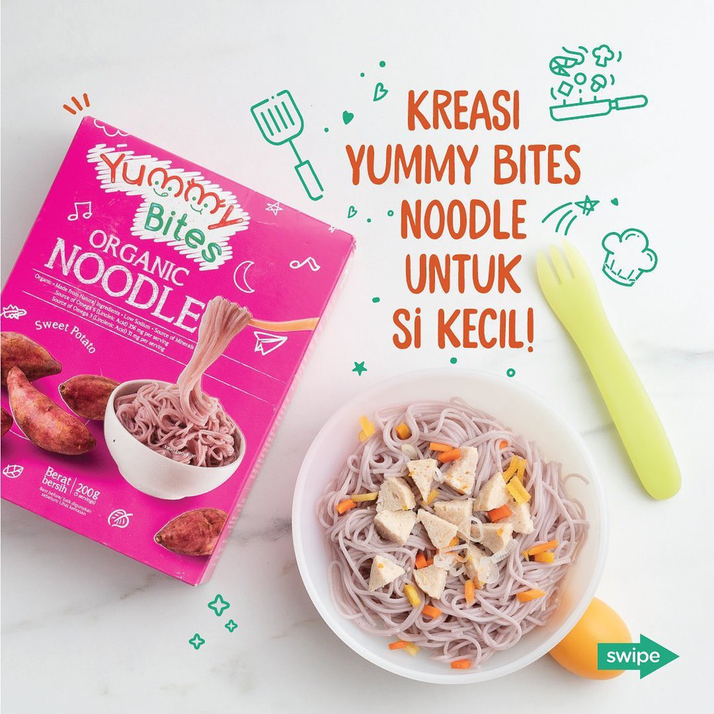 YUMMY BITES | ORGANIC NOODLE | MIE BAYI | MPASI MAKANAN BAYI ORGANIK | MIE ORGANIK | MAKANAN ORGANIK