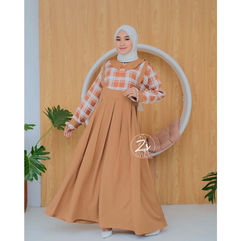 DRESS KAYLA ORI ZR ITYCREPE MIX CRINGKEL AIRFLOW GAMIS REMAJA KEKINIAN OVERALL LOOKS