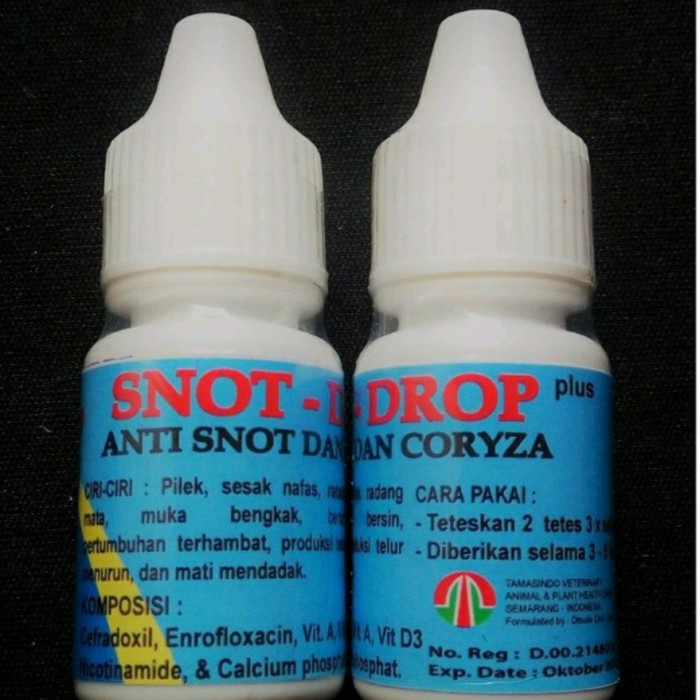 SNOT DROP PLUS OBAT ANTI SNOT CORYZA AYAM MERPATI BURUNG UNGGAS 15ML ~ lga60