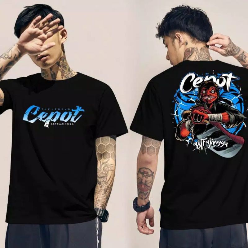 Fourfashion Kaos Pria Kaos Distro THE LEGEND CEPOT Black FN346