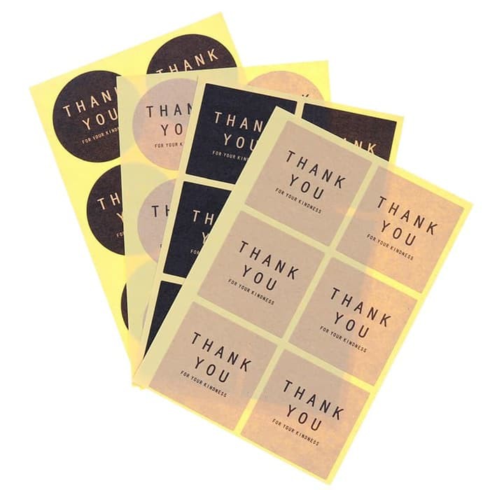 

Paper Tags Sticker THANK YOU - FOR YOUR KINDNESS (1sheet/6pcs)