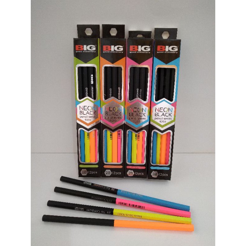

Pensil BIG 9203 Neon Black 2B