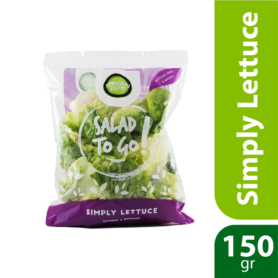 Amazing Farm, Salad To Go Simply Lettuce 150gr