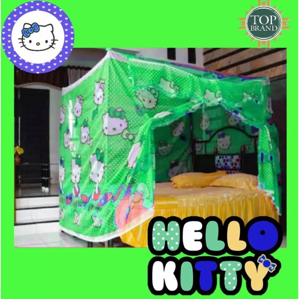 Kelambu Karakter Hellokitty / Klambu Anti Nyamuk Karakter