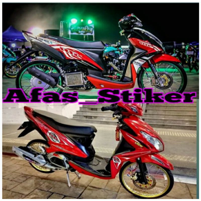 (BISA COD) STRIPING YAMAHA XEON RC STICKER LIST BODY STIKER MIO 125i RR THAILAND XEON KARBU
