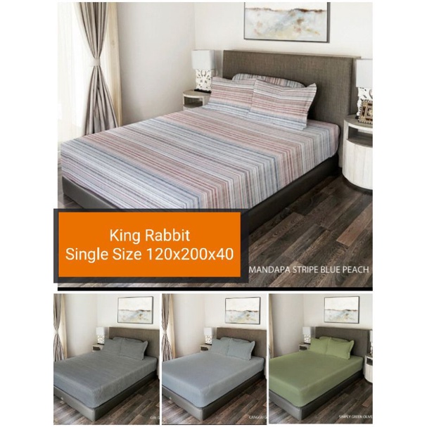 Sprei King Rabbit Single & Queen Size tinggi 40  Bamboo