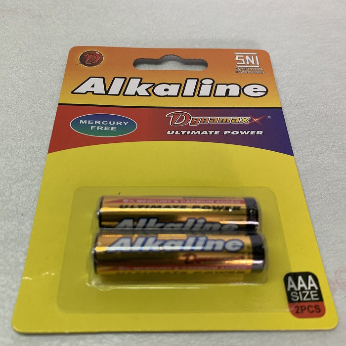 SEPASANG Baterai Alkaline / Battery / Batere Dynamax Alkaline Anti Bocor AAA / A3 2pcs