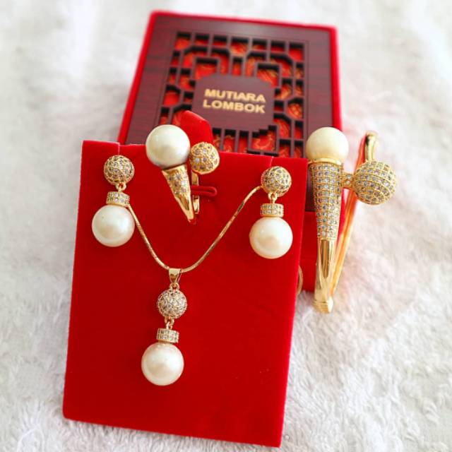 Set mutiara laut bersertifikat|mutiara laut asli lombok|mutiara laut|mutiara lombok terbaru|free box