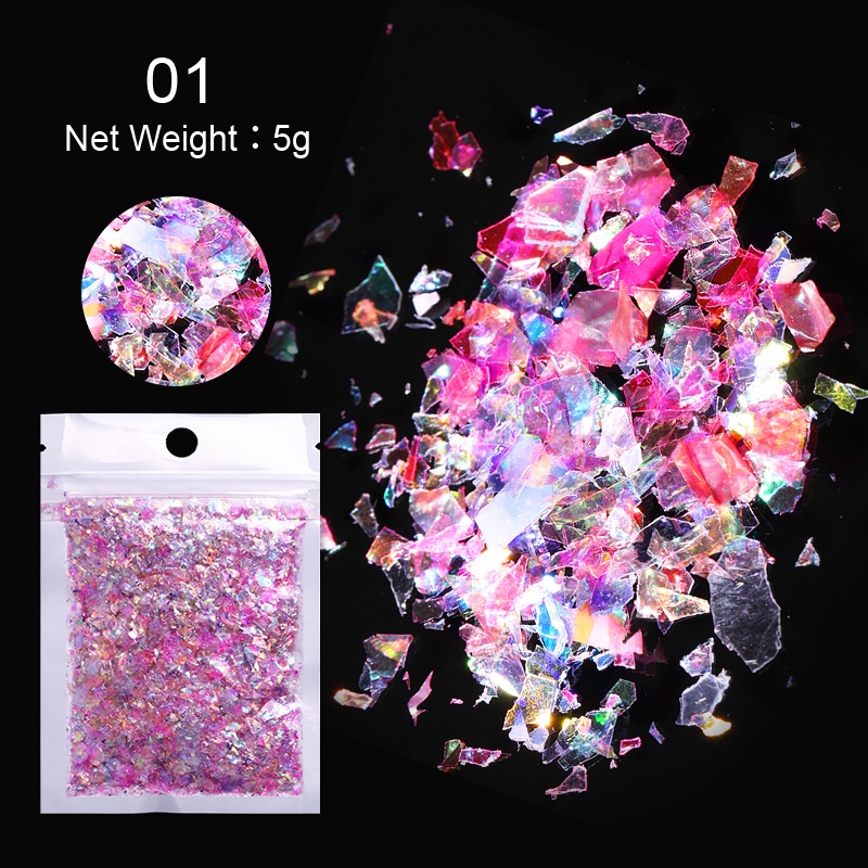 1 Pak Stiker Sequin Glitter Warna Permen Untuk Dekorasi Nail Art / Manicure