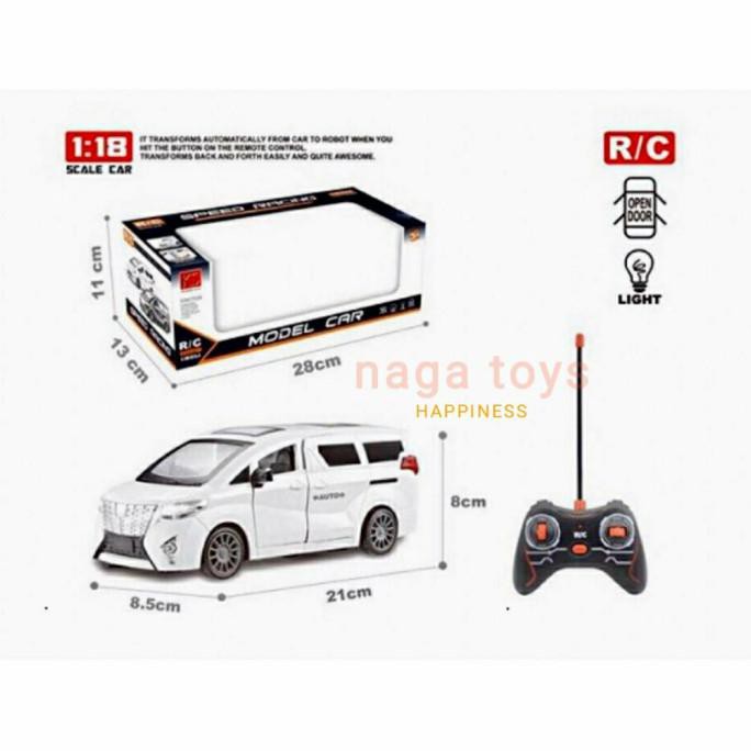 RC ALPHARD / MAINAN REMOTE KONTROL MOBIL BUKA PINTU - HITAM