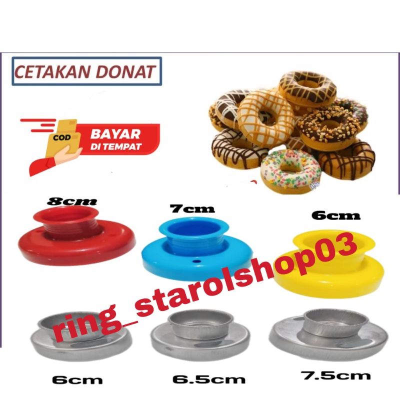 PAKET HEMAT/CETAKAN DONAT PLASTIK DAN ALMUNIEM/CETAKAN DONAT GRENG JCO MURAHH