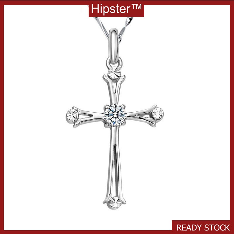 Hot Selling Fashion Trend Diamond Cross Pendant Necklace