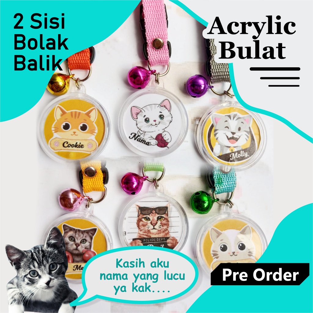 Kalung Kucing Custom - Kalung Kucing Nama