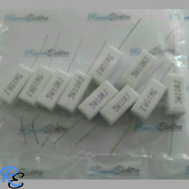 Resistor Kapur 10 ohm 5 Watt