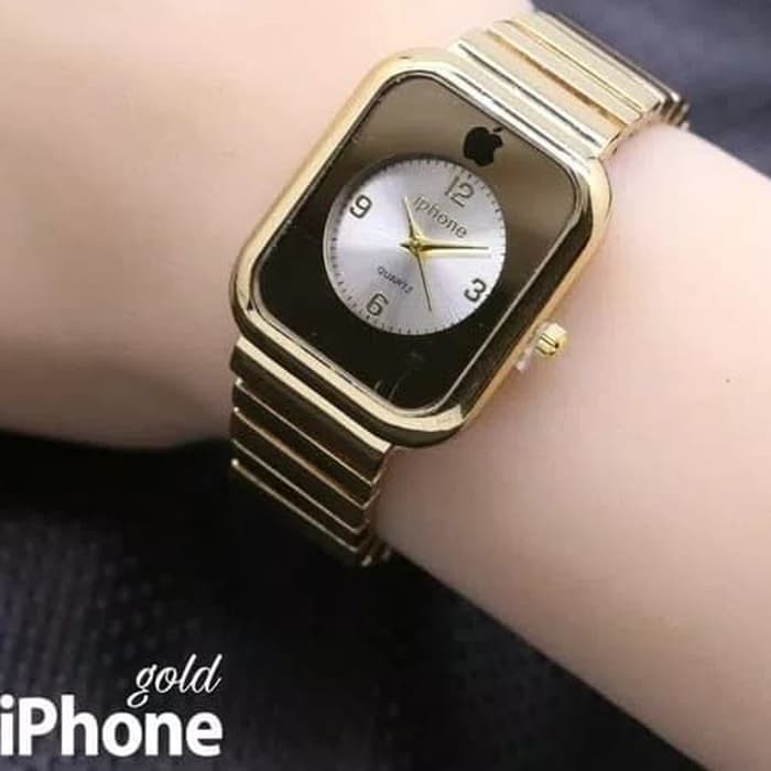 Terlaris Jam tangan iphone apple wanita emas gold rantai stainless