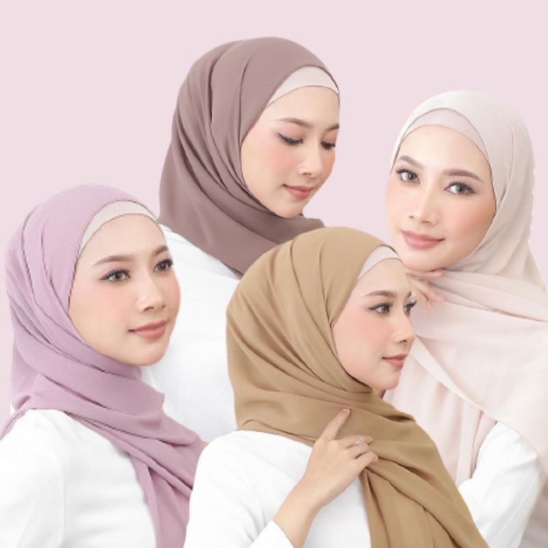 GO! HJ182 Heavy Chiffon Pashmina Arabian Pashmina Premium Quality Chiffon Hijab Import Hijab