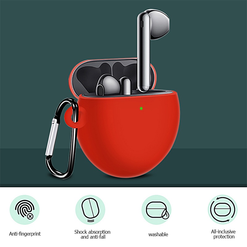 Soft Case Silikon TWS Huawei Freebuds 4 + carabiner