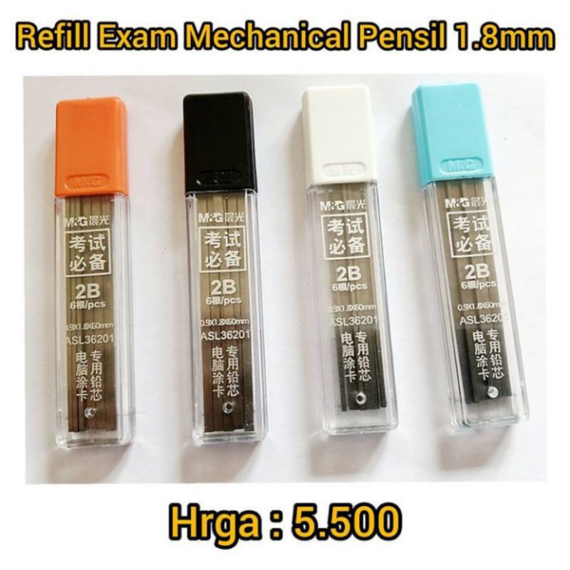 Refill Exam Mechanical Pencil 2B 1.8mm