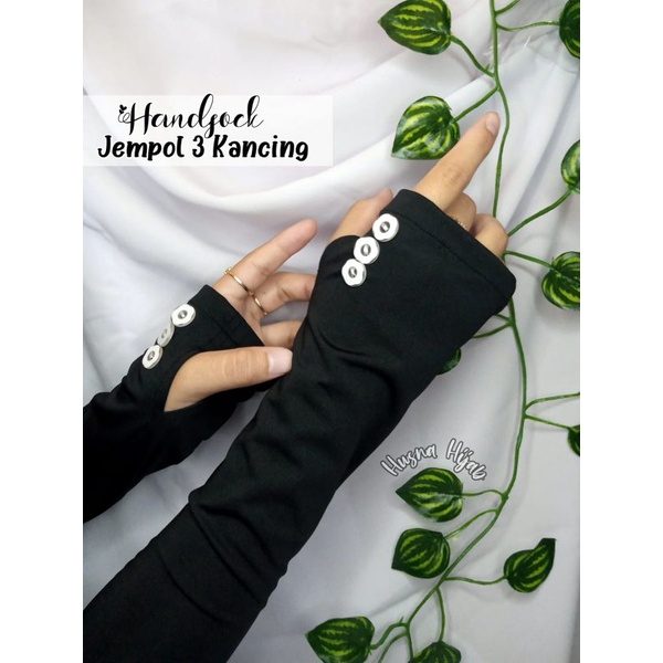 [HUSNA HIJAB] Handsock Jempol 3 Kancing / Hensok Kancing