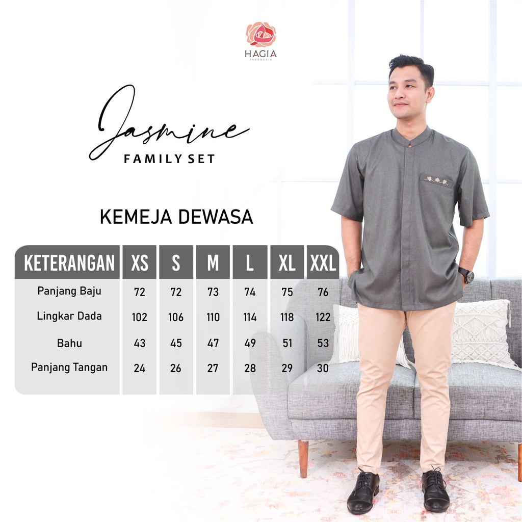 JASMINE Family Set DARK GREY by Hagia Indonesia