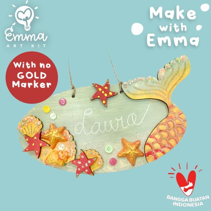 

New! Make With Emma Art Kit: Mermaid Wooden Plaque (Seafoam Color)