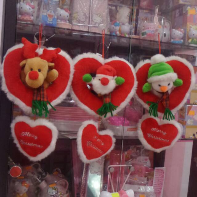 Gantungan natal rusa.santa.boneka salju