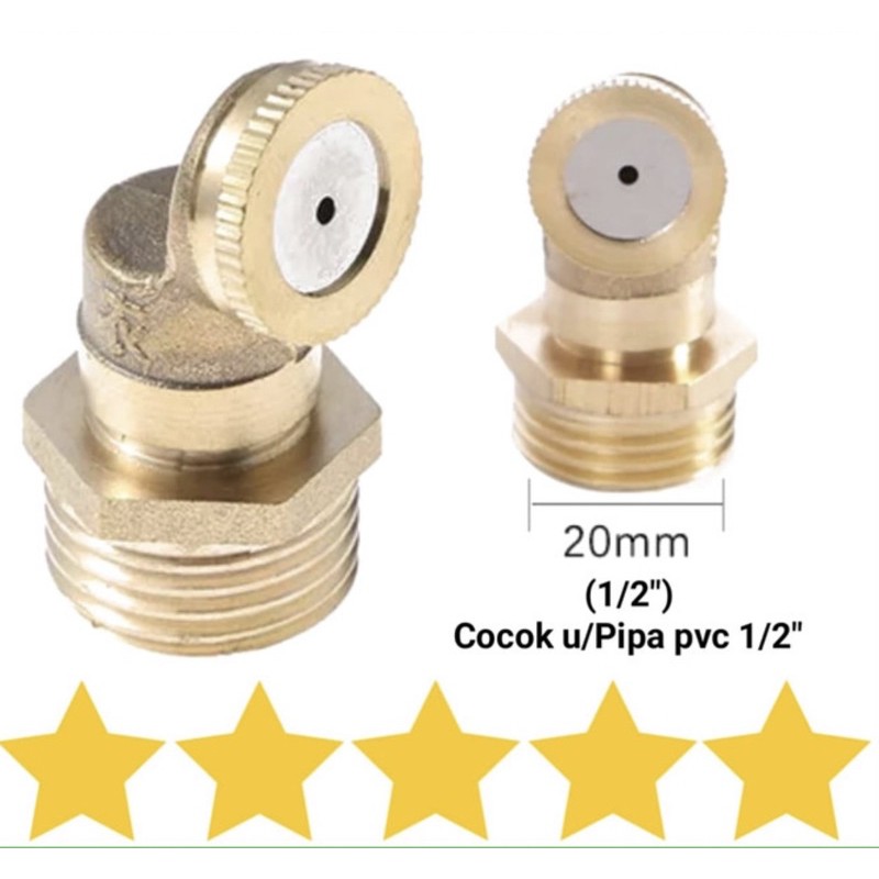 Sprayer 1 cabang / sprinkler 1 way / nozzle kuningan / mesin kabut rumah walet