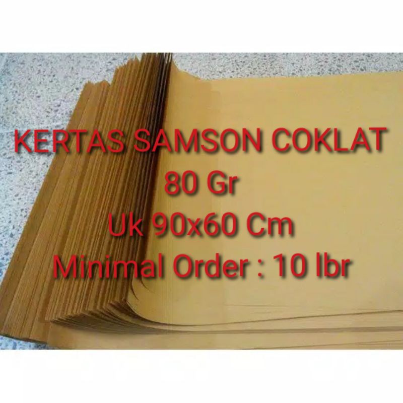 Jual Kertas Samson Kraft 80 Gr Ukuran 90 X 60 Cm Kertas Bungkus