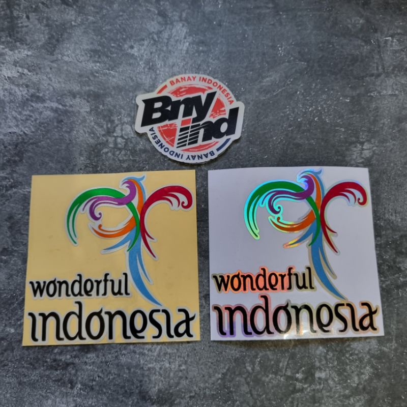 STICKER STIKER WONDERFUL INDONESIA CUTTING