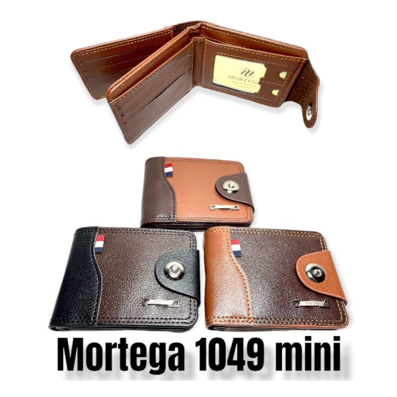 Dompet Pria Mortega M-1049 || Dompet Lipat Kancing Magnet Kulit PU Import