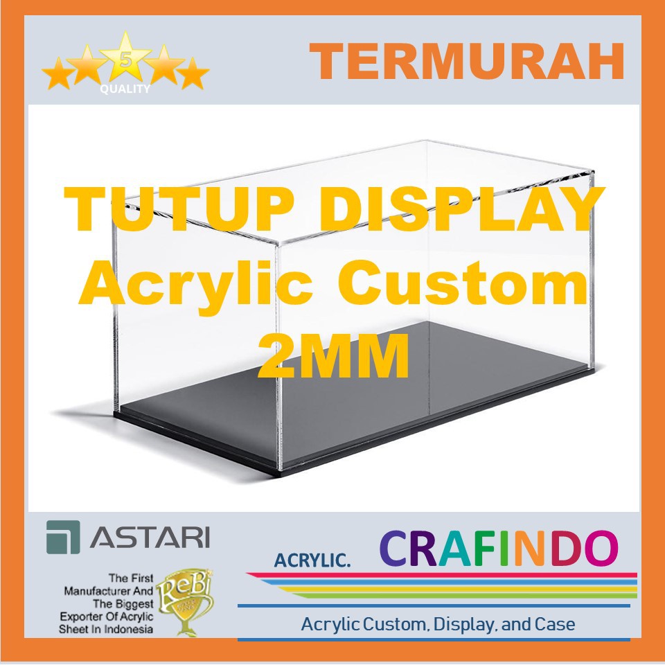 Tutup Display Seserahan Acrylic 2MM - Ukuran Custom