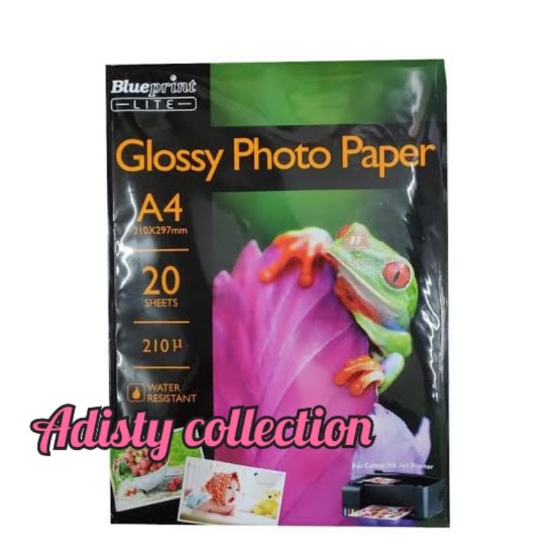 

Kertas Foto A4 210gsm Blueprint Lite/pack isi 20 lembar
