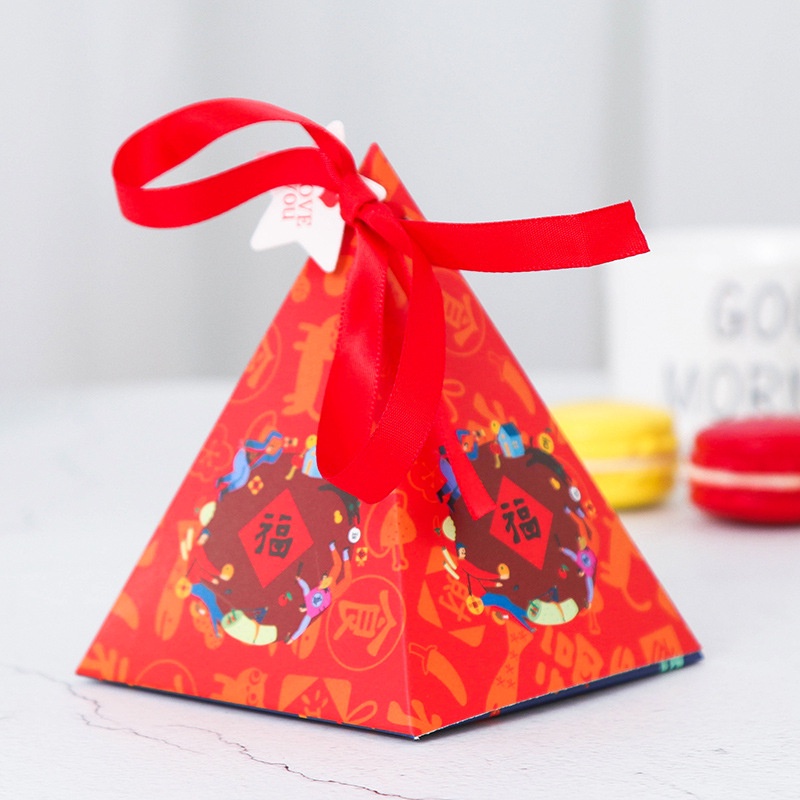 Korean New Year Gift Box Biscuit Box Jewelry Packaging Box Custom-made Spring Festival Candy Happy Candy Gift Bag Portable Carton