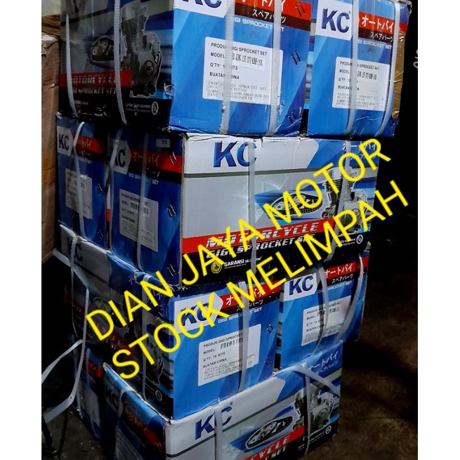 GEARSET GIRSET MODEL SSS RX KING RXK RXS RANTAI TEBAL 428H GOLD 15T/37T MEREK KC RACING JUPITER Z.VEGA R .FIZR.CRIPTON-4