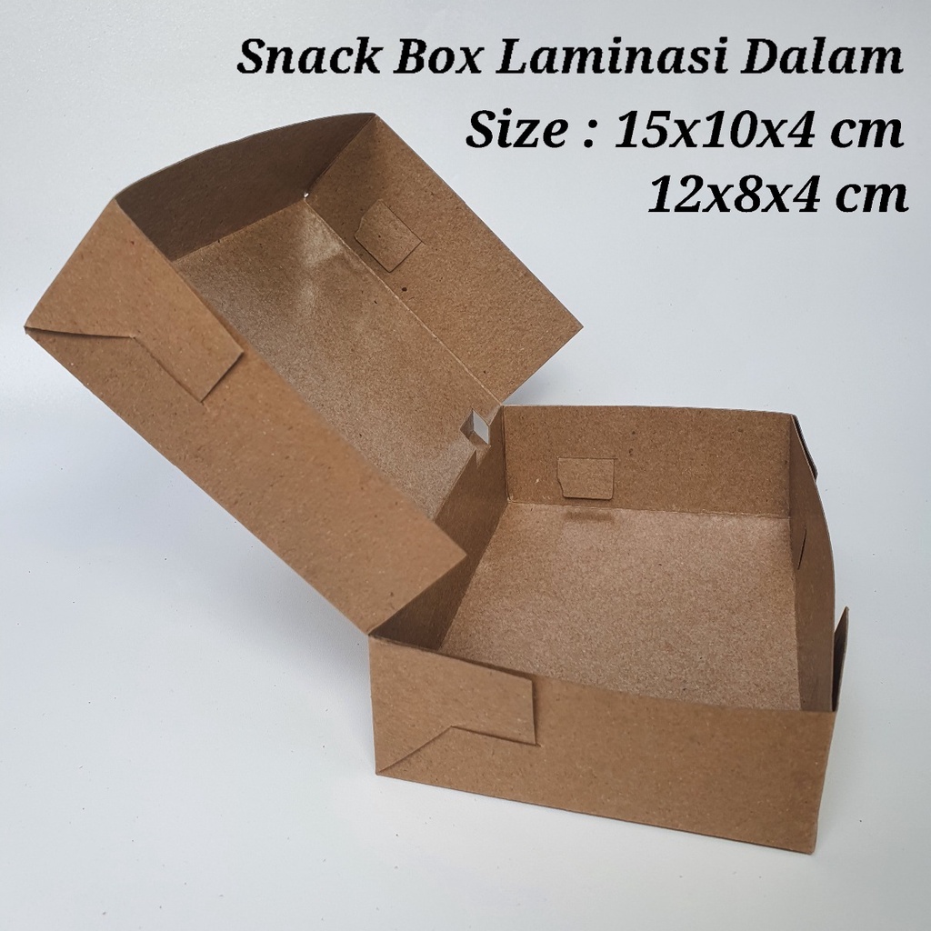 

Snack Box Dus Kue Jajanan Makanan Laminasi (Size Small dan Medium) Anti Minyak