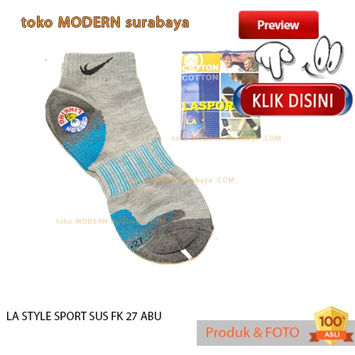 Kaos kaki pendek mata kaki dewasa LA STYLE SPORT SUS FK 27