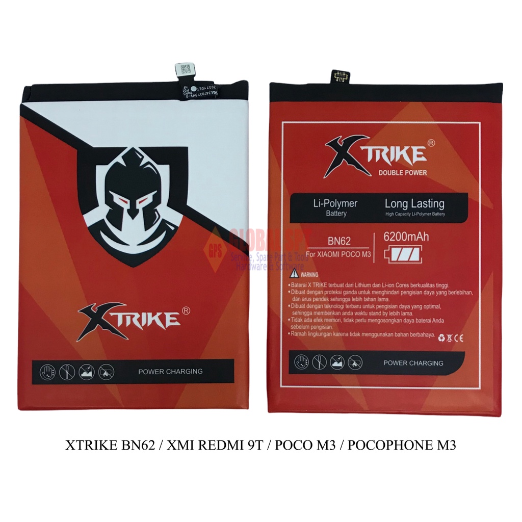 XTRIKE / BATERAI XIAOMI BN62 / BATRE / BATERE XIAOMI REDMI 9T / POCO M3 / POCOPHONE  M3