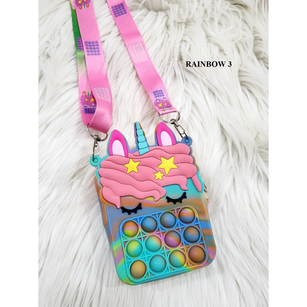 TASHAPPY EL 4550 Tas SELEMPANG Pop it Unicorn Anak Wanita Macam Warna Terbaru supplier tas import