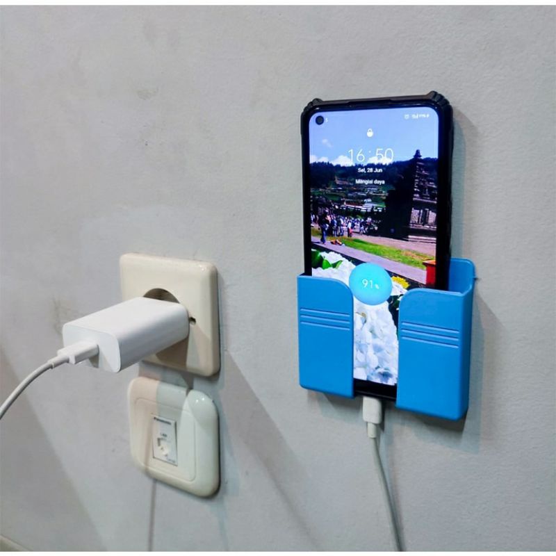 Rak Holder Hp dinding/ Stand Holder Charging hp tempel