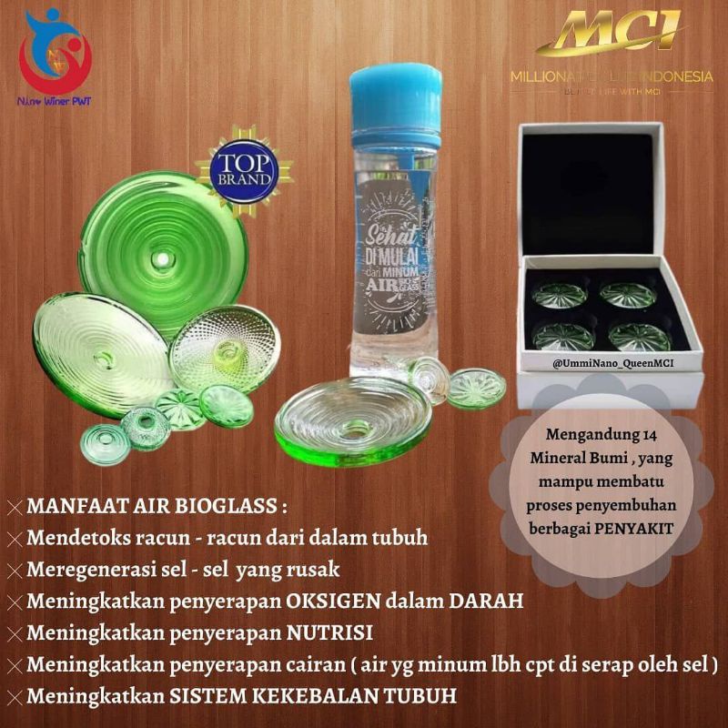 Biomini Bioglass MCI Original, Alat Pembuat Hexagonal water