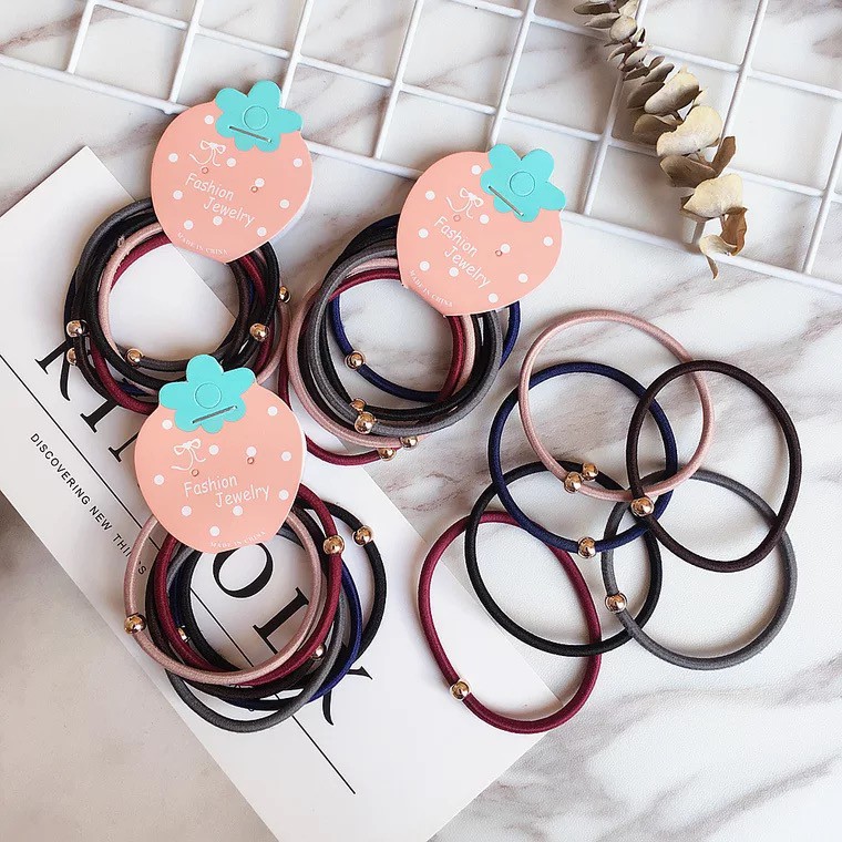  IKAT  RAMBUT  KUNCIRAN RUBBER HAIR 1 SET ISI 6 PCS H1002 