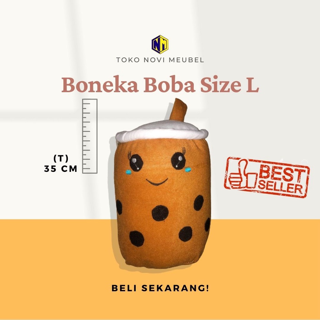 Boneka Boba Bantal Boba L tinggi 35 cm Boneka Boba Terlaris