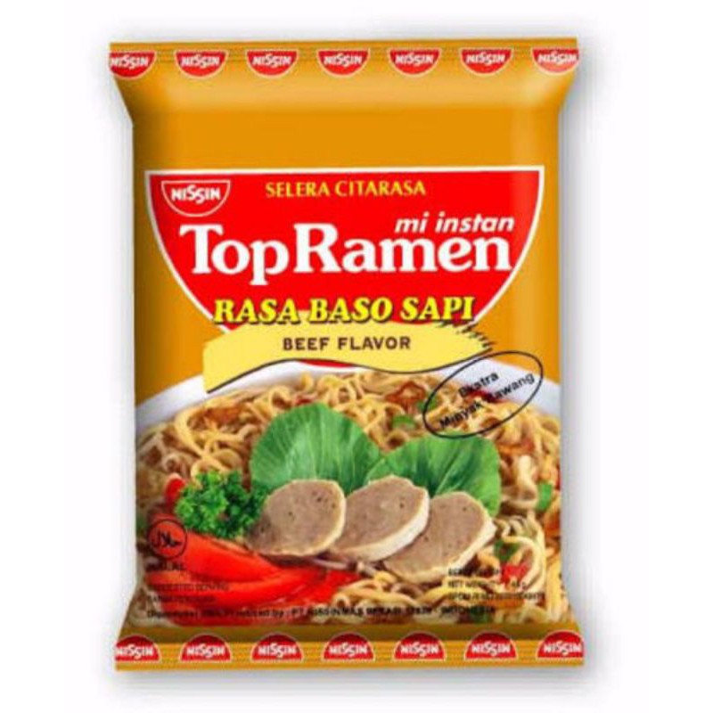 

Top ramen rasa baso sapi