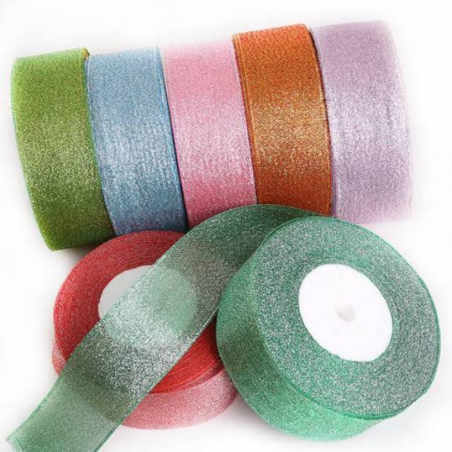 

Pita Metalic Glitter Warna 1in x 20 yards