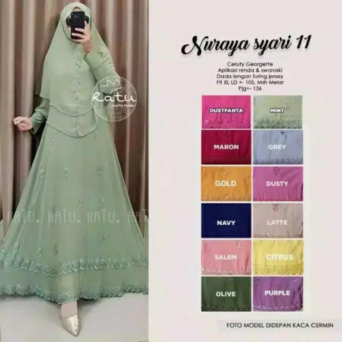 gamis ceruty premium setelan syari baju pesta