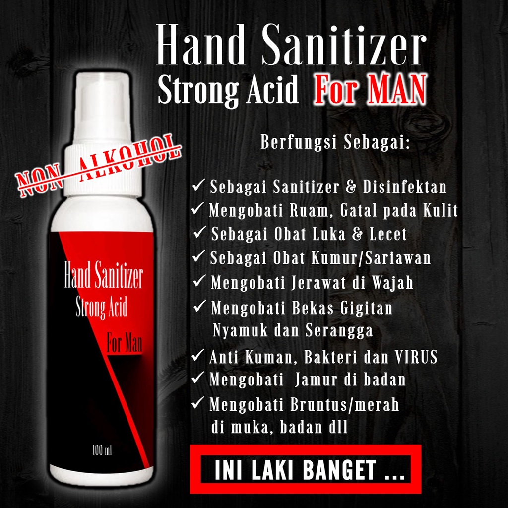 Hand Sanitizer Spray for Man Antiseptik dan Disinfektan Non Alkohol