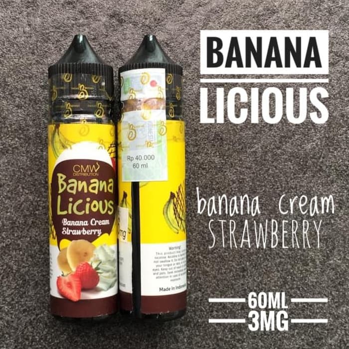 BANANA LICIOUS 3MG 6MG by CMW lokal PREMIUM LIQUID Vape bananalicious